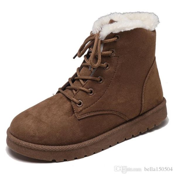 

snow boots winter leather women australia classic lace-up ankle boots black grey brown beige fuchsia womens girls casual shoes