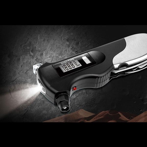 

carprie аксессуары цифровой манометр многофункциональный аварийный инструмент окно выключатель автоматический автомобиль давления в шинах ин