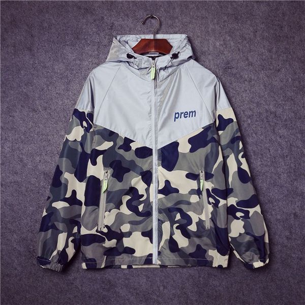 

European and American fashionable Mens Windbreaker Monolayer Luxury Jacket Personality camouflage pattern Printing Mens Designer Jackets