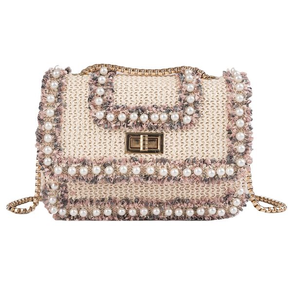 

straw bag handbags women summer rattan bag handmade woven beach circle bohemia handbag new fashion bags creamy-white