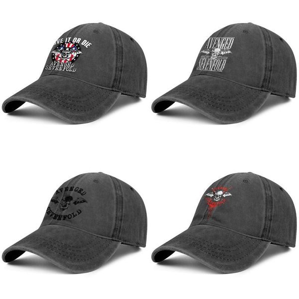 

avenged sevenfold skull mens and womens baseball denim cap design fitted custom originalsports fashion trendypersonalized hats skull it, Blue;gray