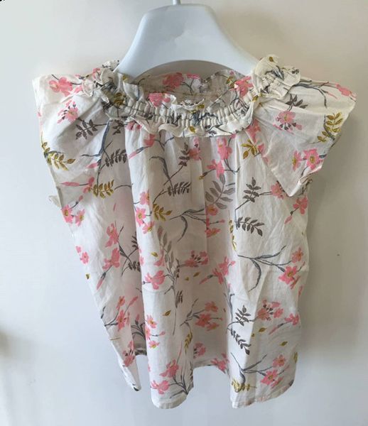 

baby floral 100% cotton sweet baby girls t-shirt fashion summer girls kids clothing, Blue
