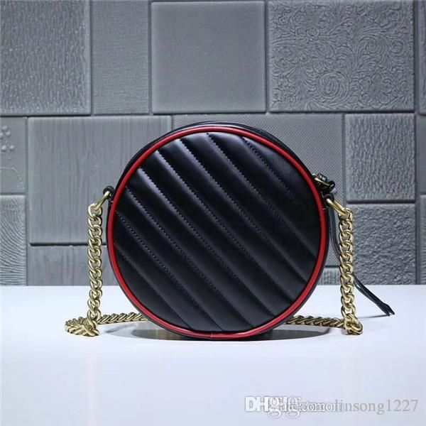 

2019.black retro style small round bag, using playful and lovely round design. bright cherry red rimming to create amazing visual effects