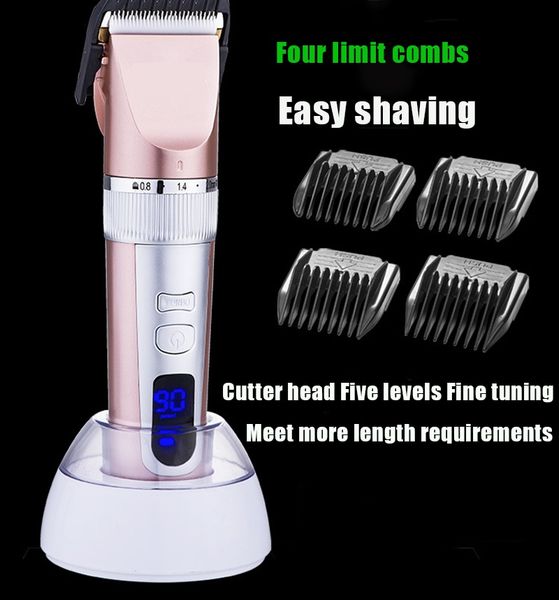 2019 Professional Electric Hair Clipper Titanium Blade Men S Beard