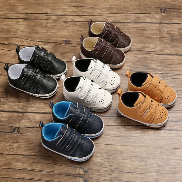 

pudcoco infant baby boy girl soft sole crib newborn non-slip shoes sneaker casual shoes 0-18 months, Black