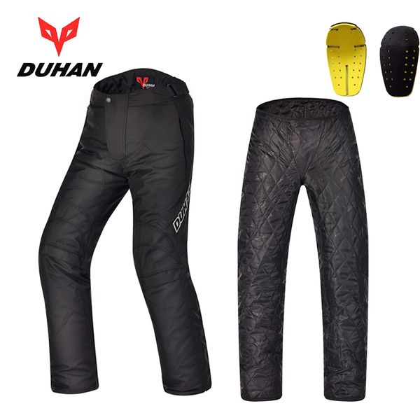 

duhan winter moto racing pants motorcycle ride pant male cross country knight locomotive equipment wrestling warming trousers 09, Black;blue