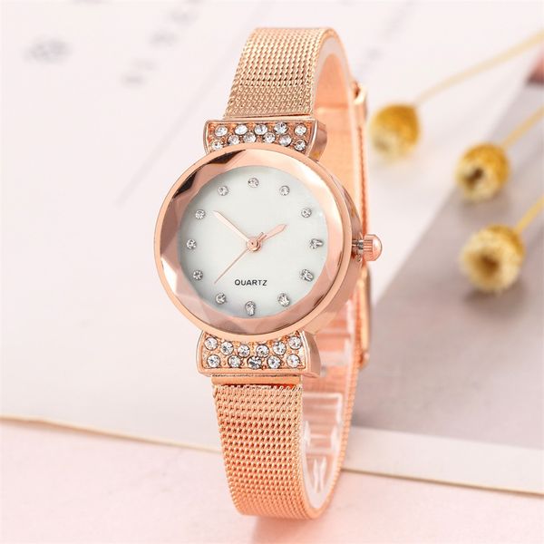 

luxury watch women quartz watches fashion brand fashion magnetic buckle dazzling women mesh belt watch ladies quartz analog z75, Slivery;brown
