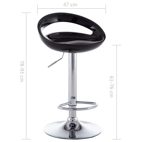 

bar stools 2 pcs in black plastic patio benches