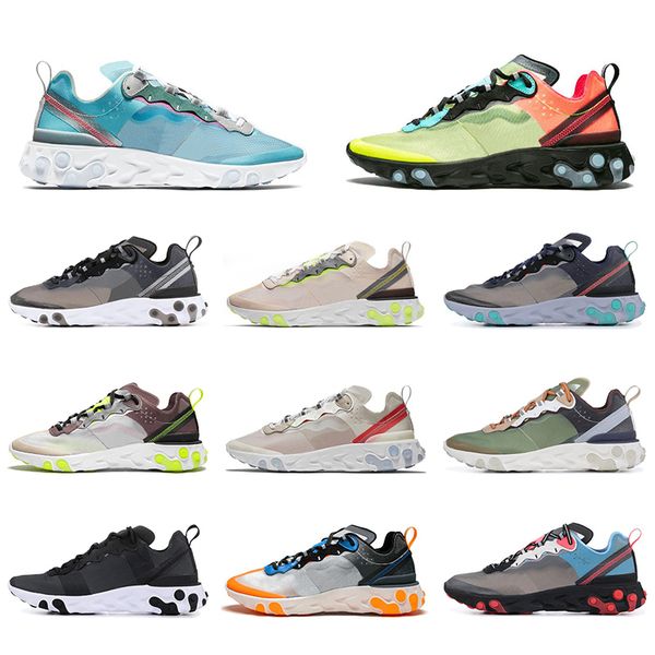 

with socks volt racer pink react element 87 55 men women running shoes triple black royal desert sand sail mens trainers