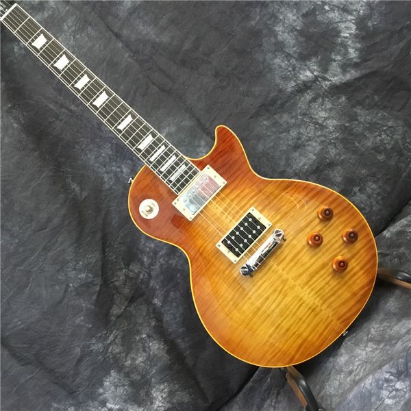 

2020 wholesale custom shop 1959 r9 tiger flame electric guitar, 59 standard lp electric guitar .ing