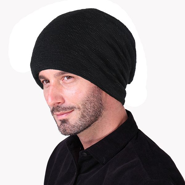 

men's autumn and winter knitted hat outdoor plus velvet warm baotou hat european style fashion wild bean warm cap beanie hat wholesale, Blue;gray