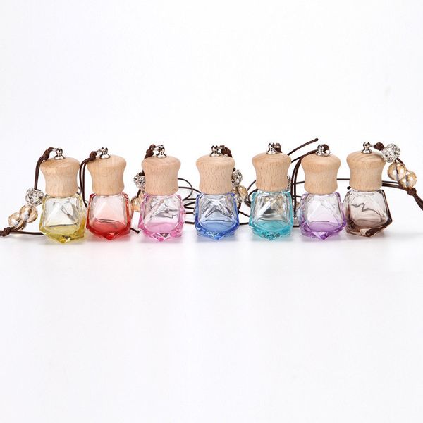 

glass wishing bottle pendant air freshener hanger car hanging ornament perfume bottle fast shipping f1858