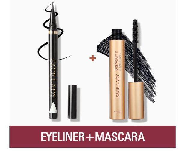 

sace lady eyes makeup set 1pcs lengthening mascara 1pcs black long lasting eye liner pencil waterproof eyeliner cosmetic kit