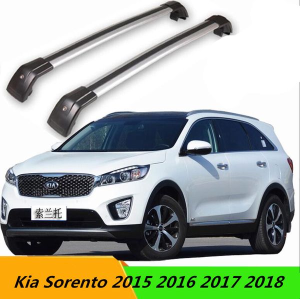 

автомобиль багажник на крыше поперечины рейлинги на крыше стойки бар авто нагрузки груза багажник багажник для kia sorento 2015 2016 2017 20
