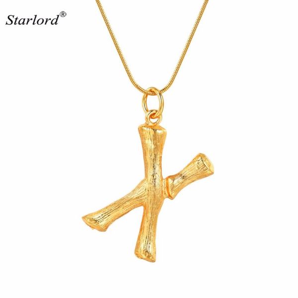 

bamboo letter x necklace snake chain gold alphabet jewelry statement personalized gift for women big initial letter charm p9097, Silver