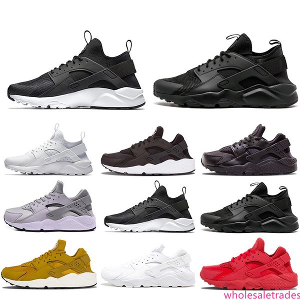

2019 new huarache 4.0 1.0 running shoes classical triple white black red huaraches designer mens trainers sports sneaker size 36-45