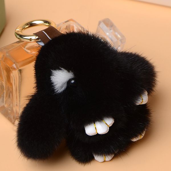 

2018 mink fur mini cute rabbit plush toy keychain