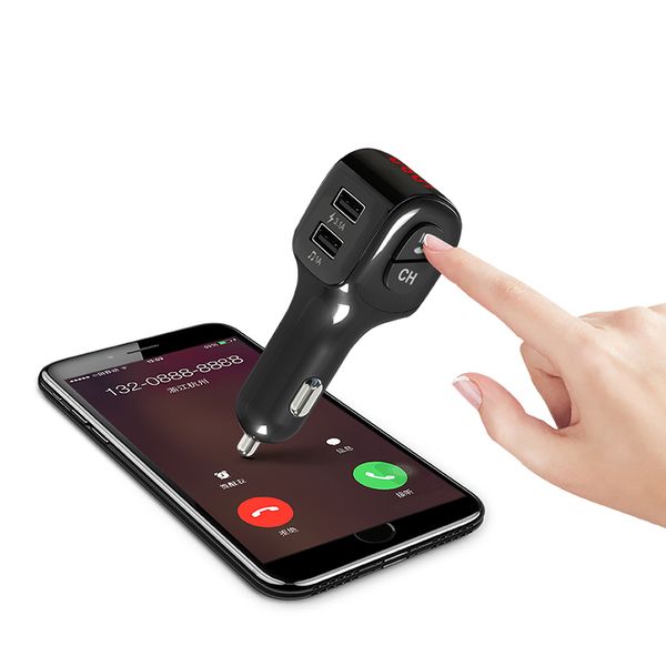 

a01 mini car mp3 player double usb car fast charger bluetooth fm transmitter 68db charger mp3 player