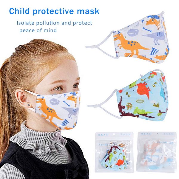 

1/5pcs non-woven cartoon animal printing breathable warm anti dust mouth cover outdoor mask filter for kids