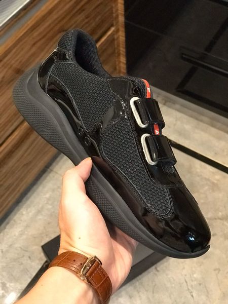 

2020 european station luxury leather strap with thick bottom comfortable wild casual sports men's shoes handmade shoes, Black