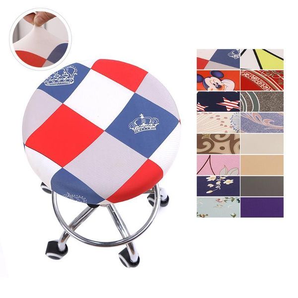 

1 2 4 6шт цветочный принт новый круглый стул крышка барного стула крышка домашнего стула чехол эластичное сиденье круглый стул