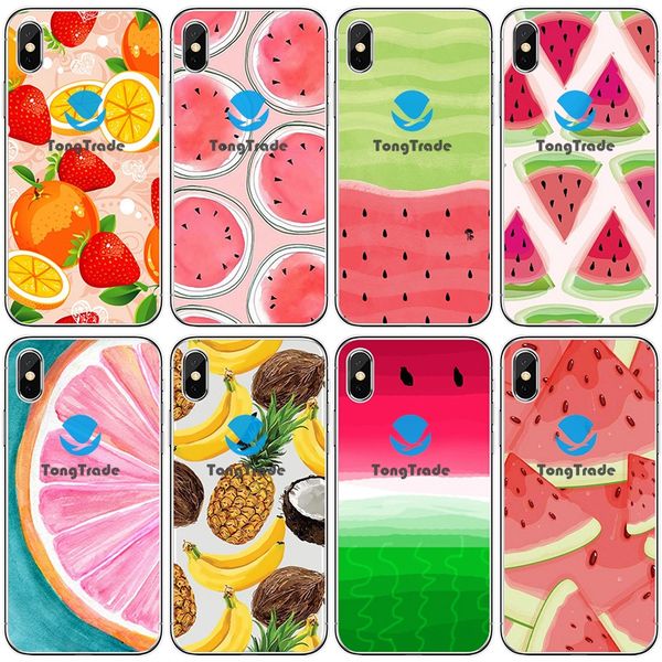 

tongtrade] soft silicone tpu case for iphone 11 pro 8 7 6s 5s x xs max plus samsung s10 s9 s8 a90 summer fruit pine ananas comosus case