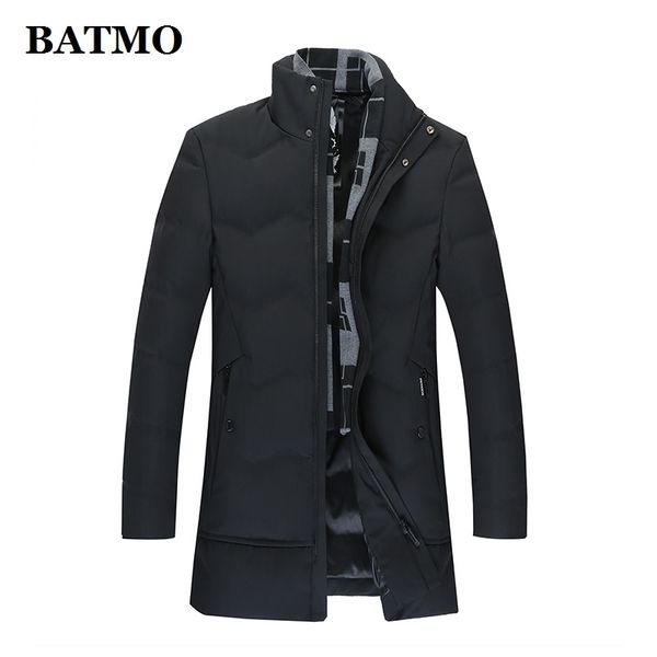 

batmo 90% white duck down jackets men,men's winter long down jackets,trench coat men,plus-size m-8xl 1858, Black
