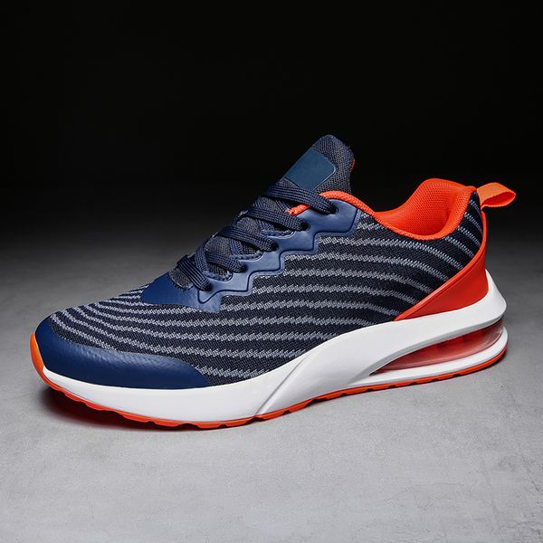 

sneakers men shoes air cushion casual lace-up mesh breathable lightweight fashion men shoes comfortable large size sale, Black