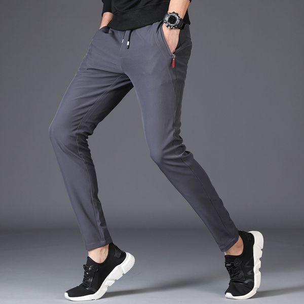 

сезон повседневный стрейч тонкий прилив спортивные летние мужские шаровары, Black