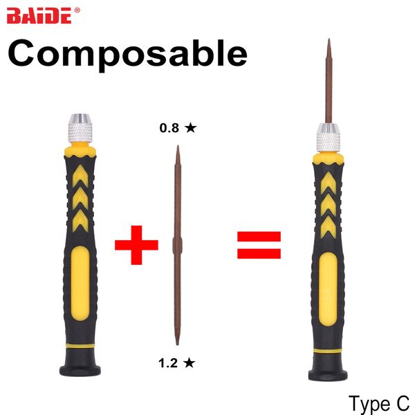 Cacciavite combinato 2 in 1 a doppia testa 0.8 Cacciavite Pentalobe a stella a 5 punte 1.5 Phillips per riparazione iPad iPhone