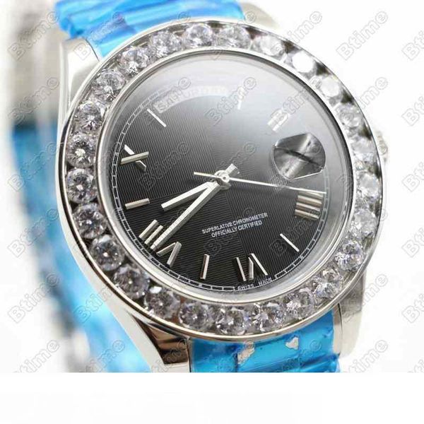 

designer gold president day-date diamonds watch men stainless mother of pearl dial diamond bezel automatic wristwatches watches, Slivery;brown