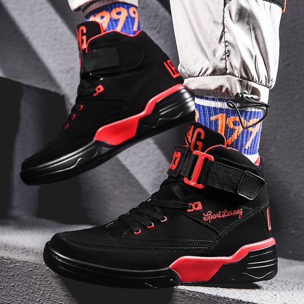 

2019 mens women cage bio basketball spaghetti white red all-star streetball trainers sports genuine leather sneakers