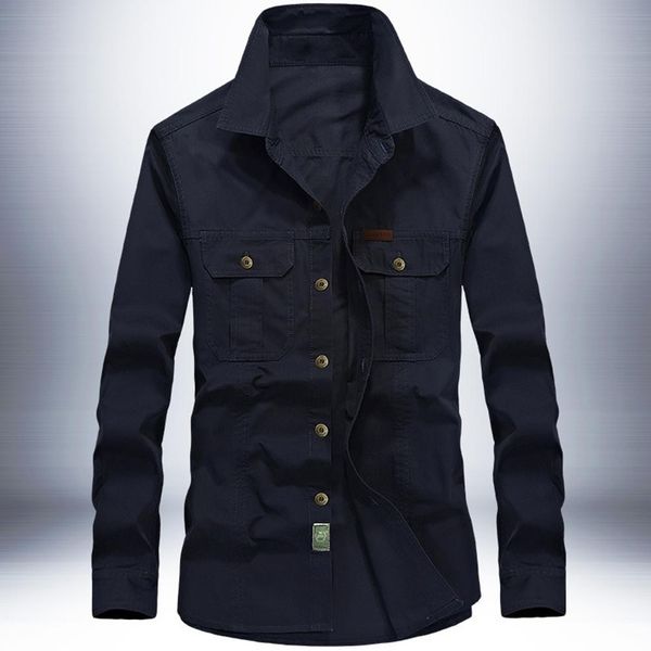 

plus size men casual solid color long sleeve turndown collar blouse work shirt men's western denim fashion shirt perfect gifts, White;black
