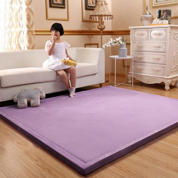 

thick 3cm coral fleece velvet mat bedroom carpet thickened baby climbed playmat japanese tatami lvingroom rug large size mattess