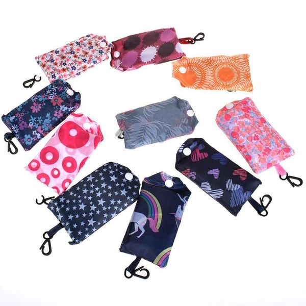 

portable shopping bag new lady foldable recycle shopping bag eco reusable shopping tote bag cartoon floral fruit vegetable grocery