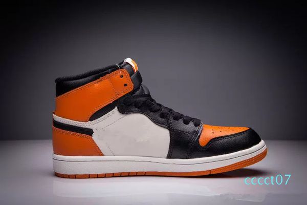 

1 high og shattered backboard black orange men basketball 1s sports sneakers white women trainers wholesale size 36-47 with box cct07