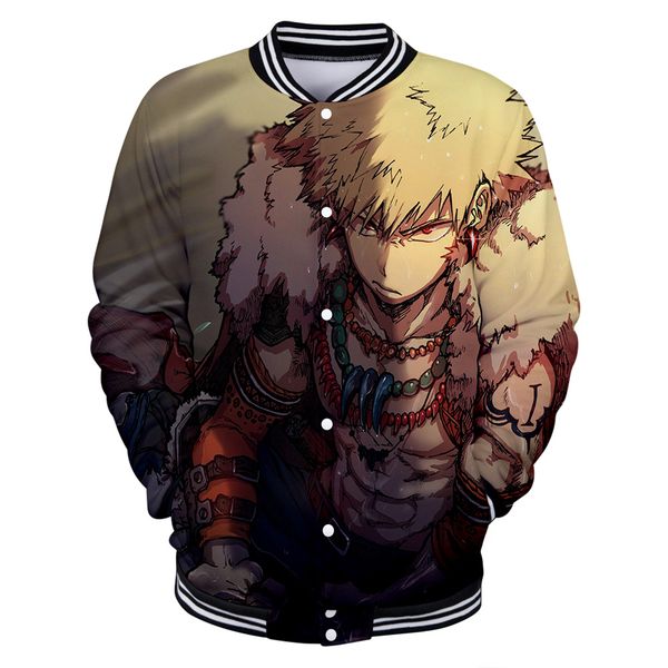 

new 3d my hero academia jacket men/women 2019 anime jacket casual clothes my hero academia baseball jackets, Black;brown