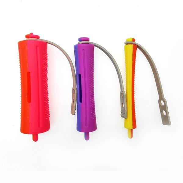 3 Size Perm Rod With Rubber Band Hair Curlers Rollers Plastics