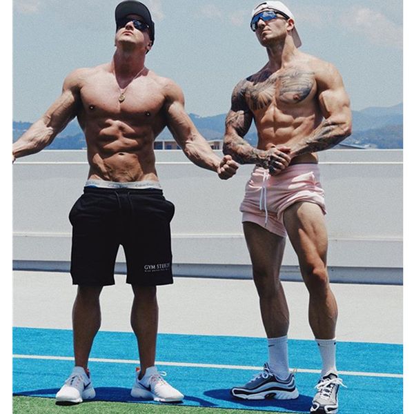 

web celebrity sport fitness shorts men's quick dry running pants five-minute summer fitness training baggy hard pants, White;black