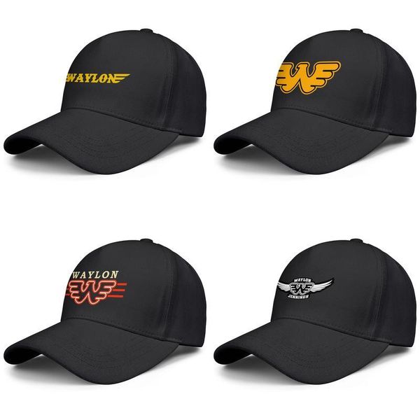 

waylon jennings black for men and women baseball cap design designer custom cool fitted custom trendy classic hats waylon jennings logo, Blue;gray