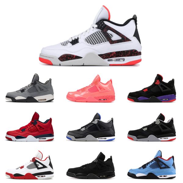 

2020 men basketball shoes what the bred 4 4s black cat loyal blue thunder toro bravo oreo pure money sports sneakers 7-13