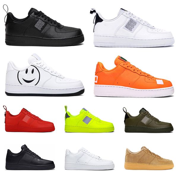 

new men women 1 fashion platform sneakers utility black forces white triple volt red olive have a day flax mens skateboard basketball shoes