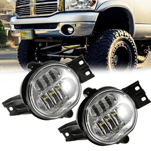 

2018 new version led fog light for dodge 1500 2002-2008 dodge 2500/3500 pickup truck 2003-2009-1 pair black