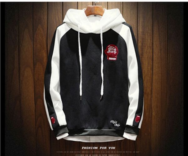 

fashion warm men clothing black sweatshirts long sleeve hoodie casual hooded sweatshirt men clothes size m-5xl