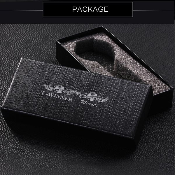 

winner official skeleton mechanical watch men stainless steel strap business watches brand luxury classic golden wristwatch, Slivery;brown