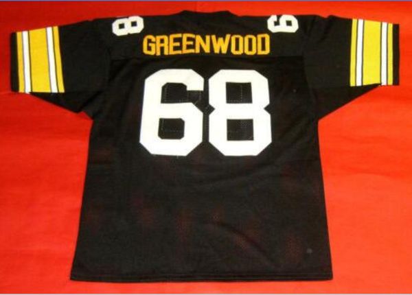 

custom men youth women vintage custom lc greenwood black college football jersey size s-5xl or custom any name or number jersey