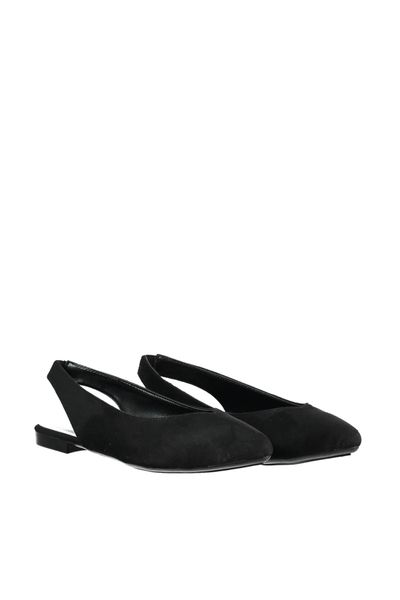 

trendyol black suede women ballerina takaw20be0012