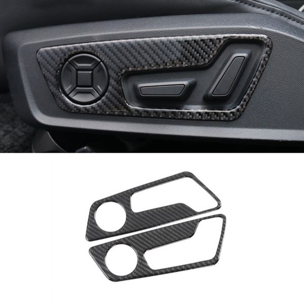 Стайлинг Автомобиля Регулировка Сиденья Декоративные Наклейки Панели Для Audi A6 C8 A7 2019 Carbon Fiber Interior Accessories