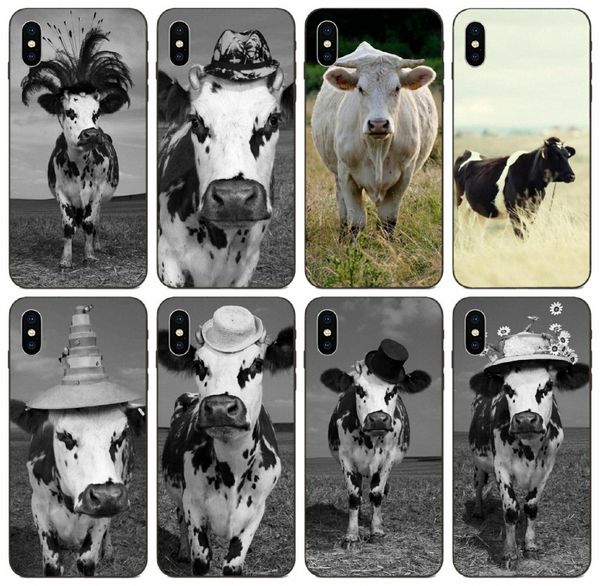 

tongtrade] vache cow case for iphone 11 pro x xs max xr 8s 8 7s 7 6 5 galaxy a90 a9s alpha g850 huawei mate 10 20 redmi k20 pro vogue case