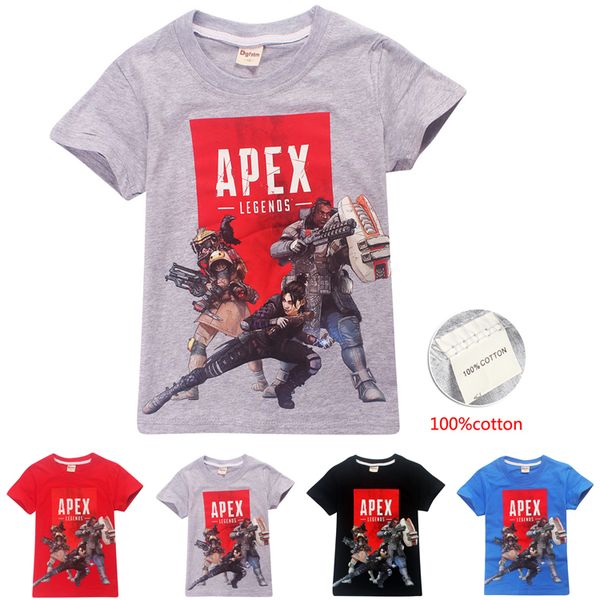 

apex legends kids t shirts 4 colors 6-14y children boys 100% cotton t-shirts kids designer clothes boys tee shirt kids clothes ss46, Blue